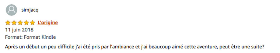 commentaire sur Amazon
