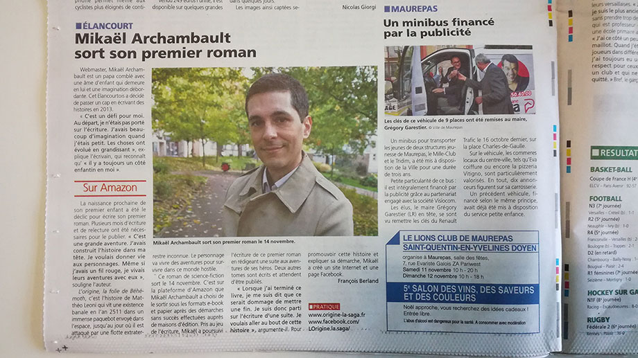 Article paru dans Toutes les Nouvelles de Versailles